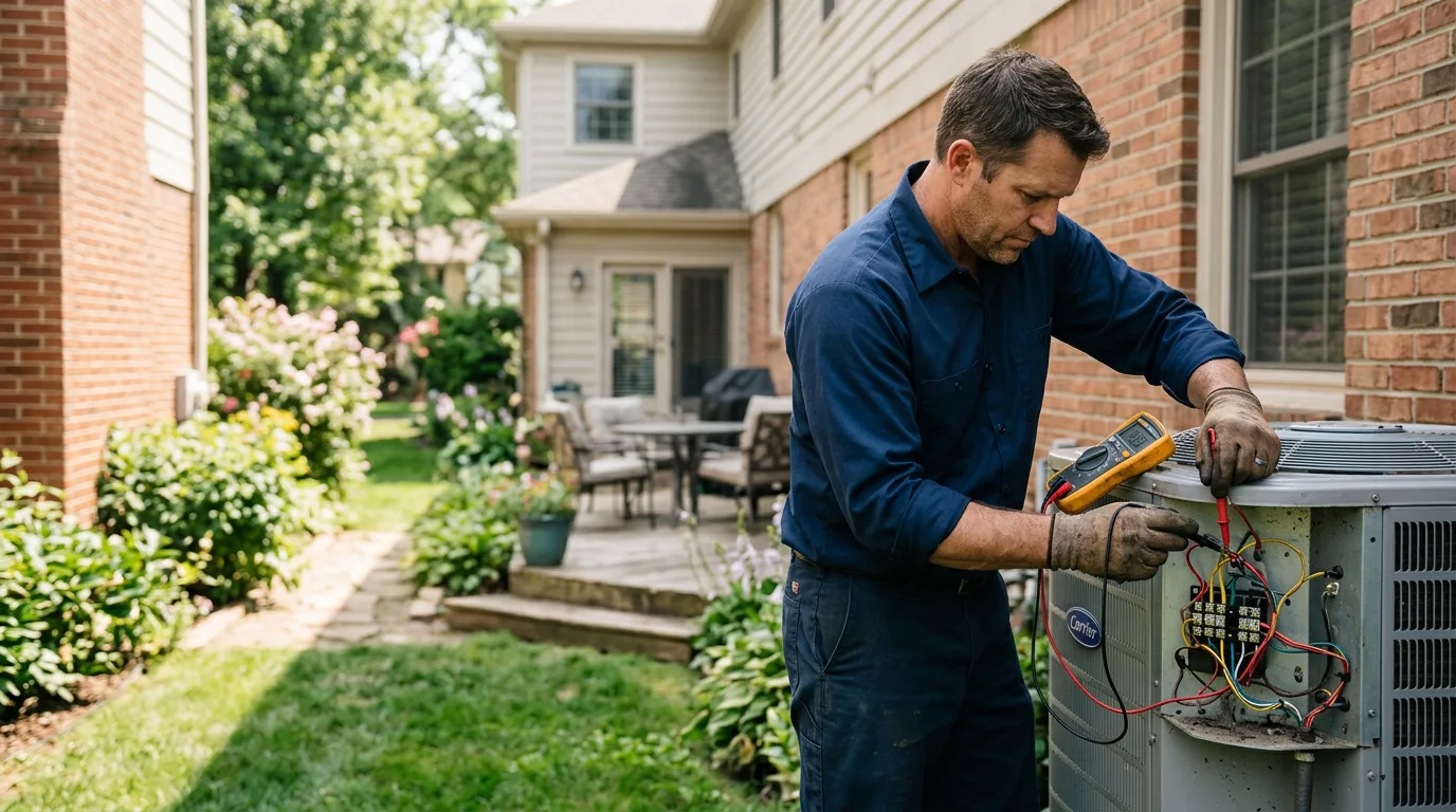 HVAC technician working near Amboy, MN